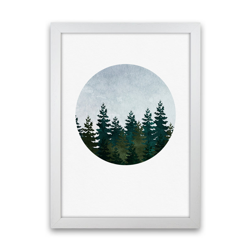 Evergreen - Print, 46cm H x 34cm W x 3cm D, White Framed