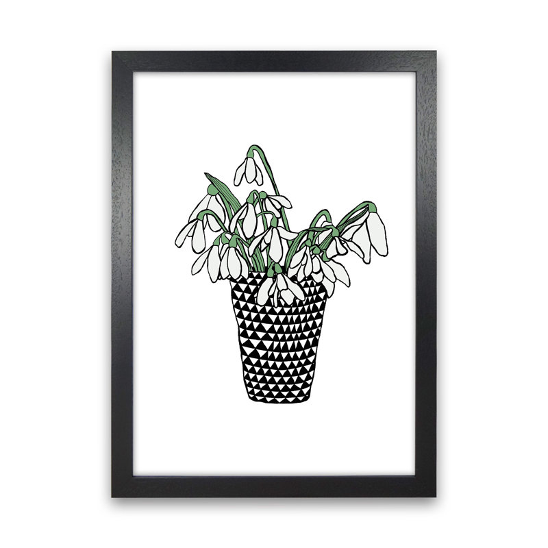 Snowdrops by Carissa Tanton - Print, 46cm H x 34cm W x 3cm D, Black Framed