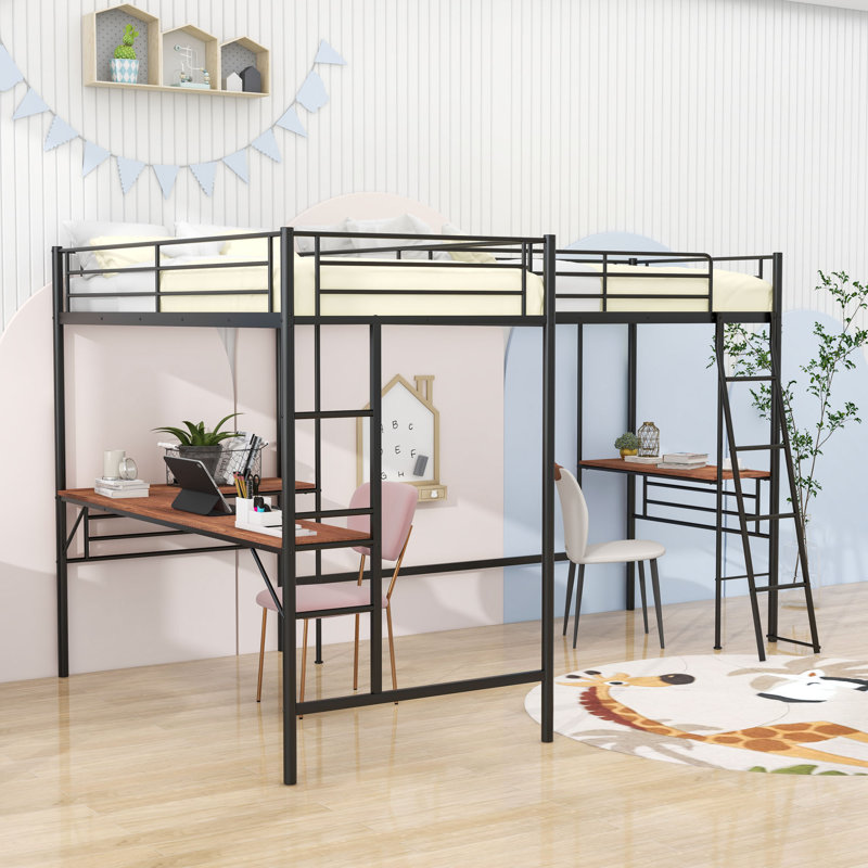 Lit mezzanine simple avec bureau intégré Beekman par Mason & Marbles