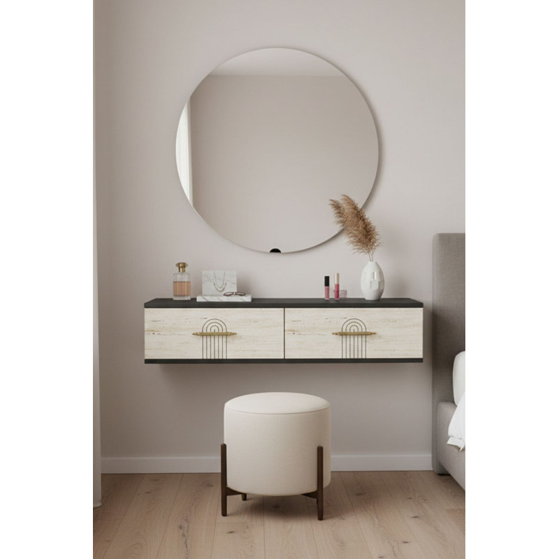 Commode, Anthracite/Travertine
