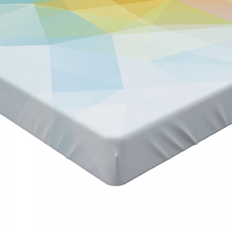 Microfiber Geometric Fitted Sheet, Twin Fitted Sheet