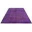 Tapis décoratif mauve en laine noué à la main de conception unique noué à la main des années 1980 9 pi 10 po x 12 pi 9 po