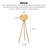 Japanese-style bamboo-woven solid wood floor lamp