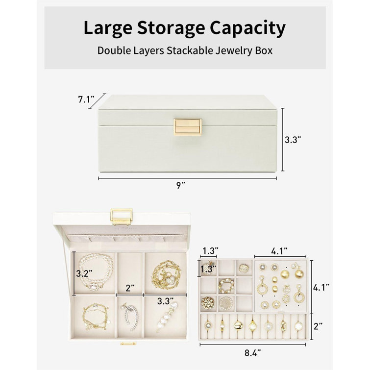 3 Piece Jewelry Organizer Tray Set