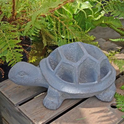 Sabina TORTOISE Planter 15cm Blue Iron Effect