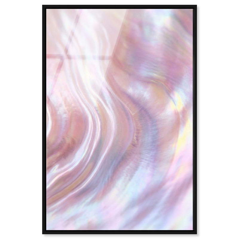 Iridescent Wave Print by Oliver Gal, 37"H x 25"W, Black Floater Frame
