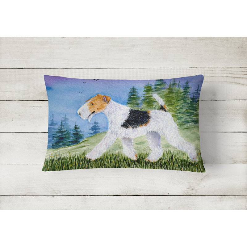 Fox Terrier Outdoor Throw Pillow
