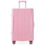 Valise rigide, valises durables en ABS léger avec roues doubles, bagage de voyage à carreaux extensible de 24 pouces (rose)