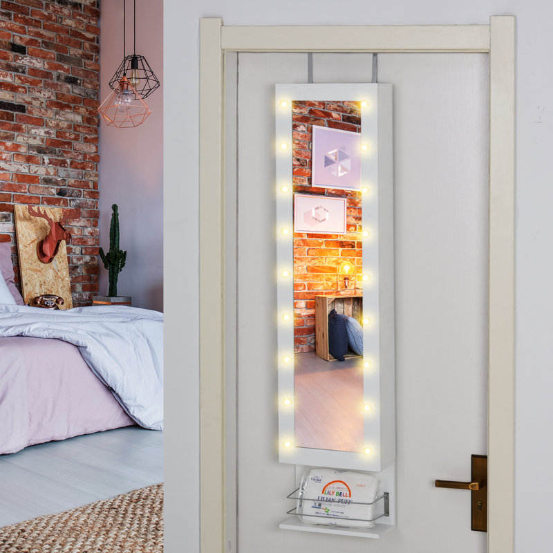 Armoire à bijoux murale avec miroir