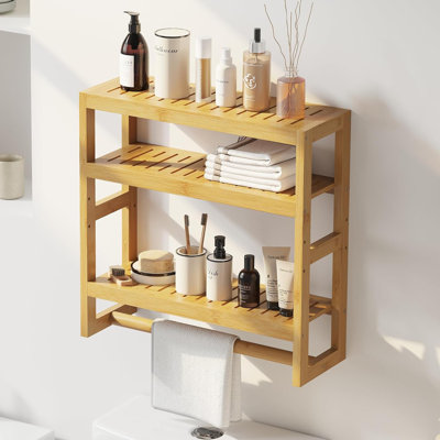 Chaketa 3 Piece Solid Wood Tiered Shelf
