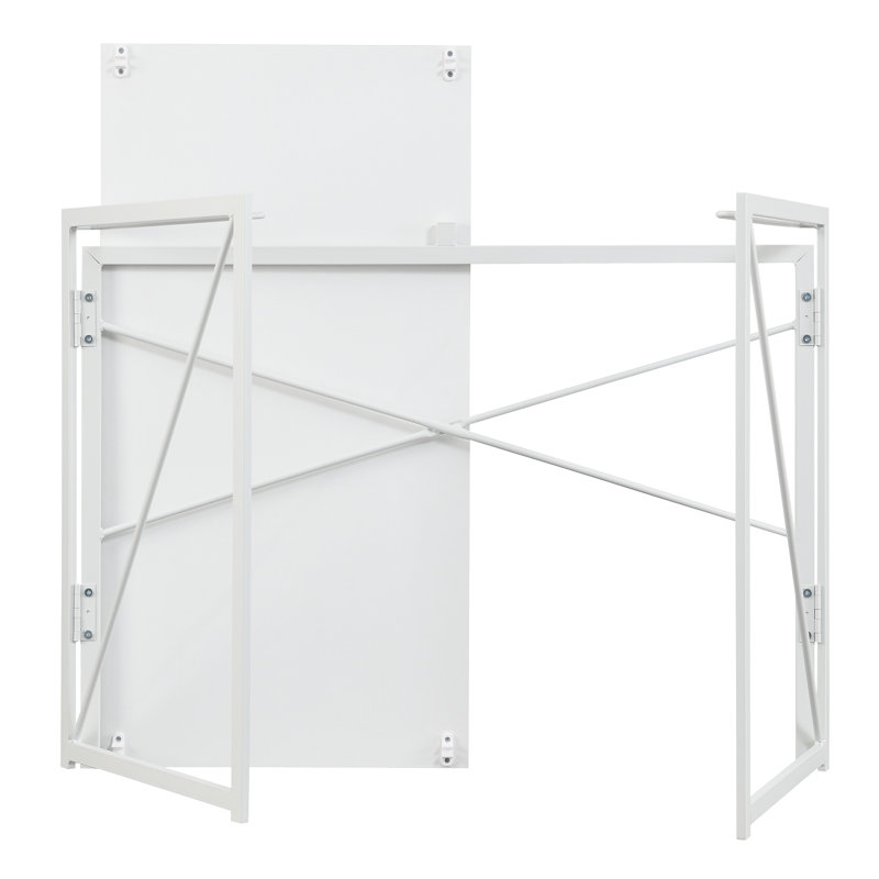 Computer Folding Desk, White/White