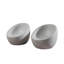Abla 2Pcs W25.5" Outdoor Terrafab Single Chair - Grey