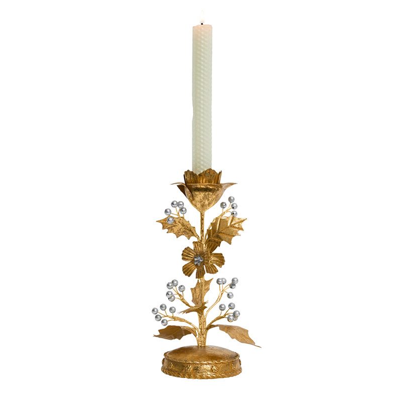 Forest Walk Holly 9" Candlestick