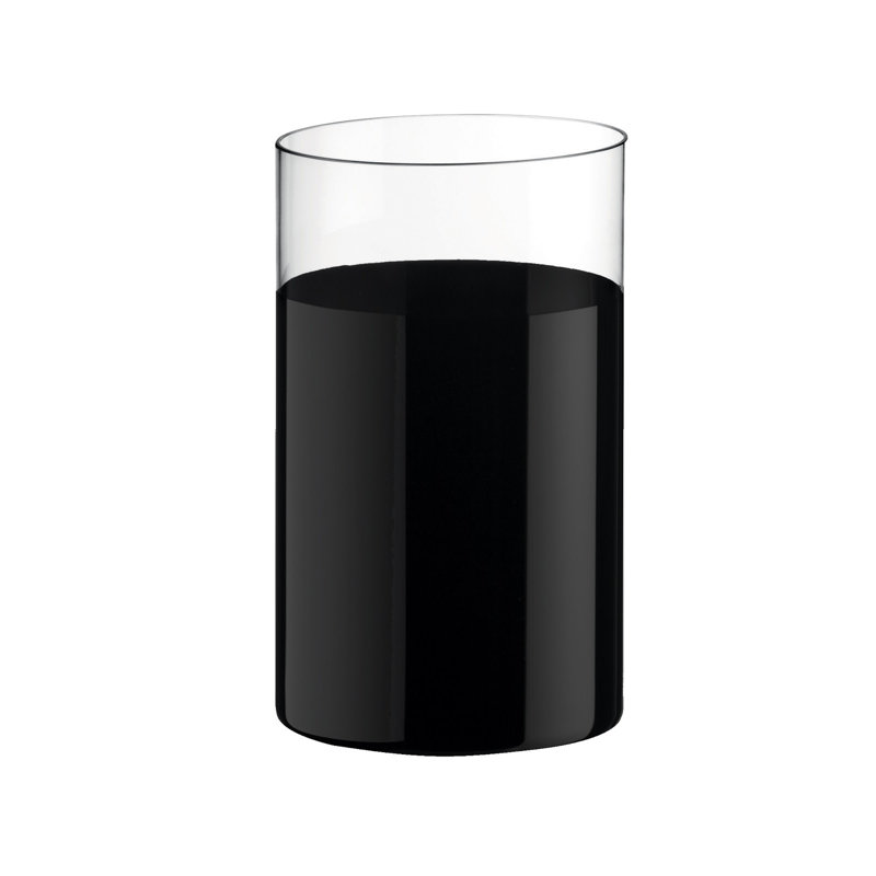 Vase de table en forme de verre haute qualité cadeau Laurelynn, Transparent/noir, H 16 po x l 4,75 po x P 4,75 po