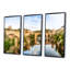 Paysage de pont de Tolède en Espagne - photographie flottante sur toile 3 pièces-42982545-42982557