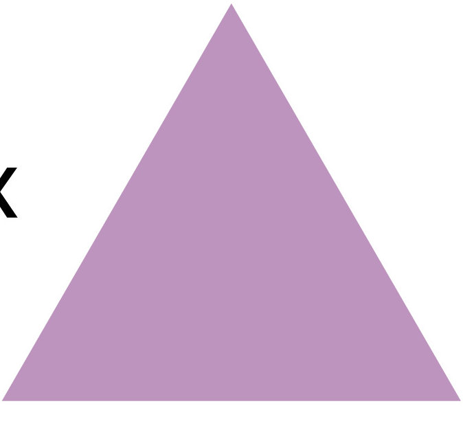 Décalcomanie murale motif triangle, Lilas, H 4 po x l 4 po x P 0,01 po