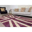 Tapis patchwork fait à la main 5 x 8 pi dans les tons de rose, drapeau britannique Union Jack