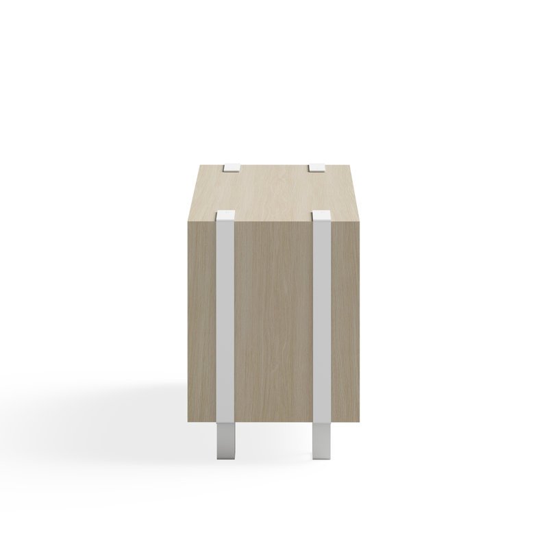 Modern Beige & White Laminated Wood Stackable Office Storage