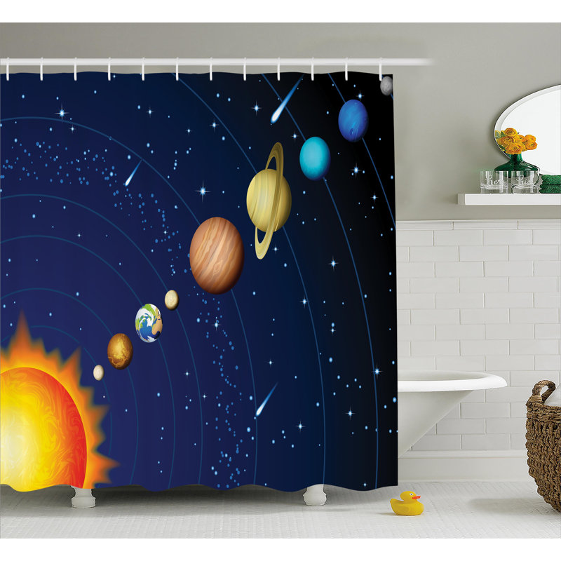 Système solaire avec rideau de douche simple sun Justyn, l 69 po x L 75 po