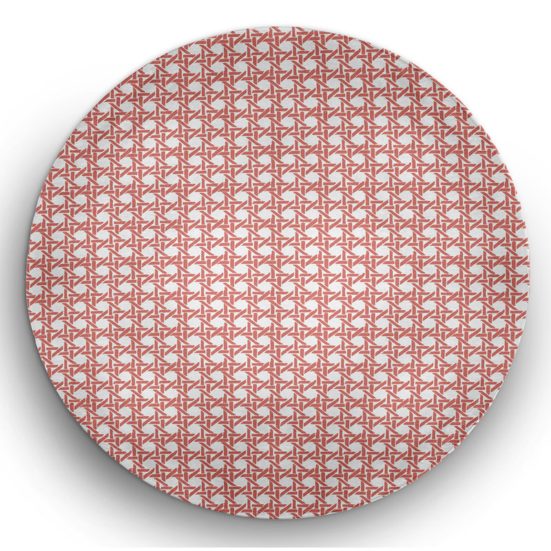Chenille Geometric Indoor Rug, Round 5'
