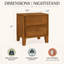 Table de chevet en bois massif Knighten-1658127989