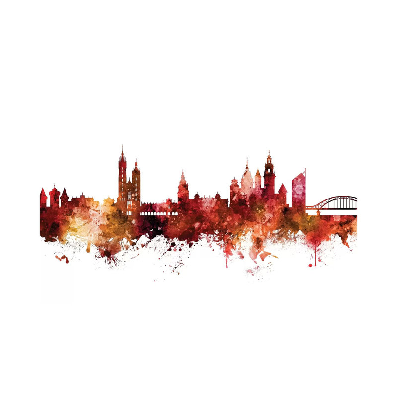 Krakow, Poland Skyline by Michael Tompsett - Wrapped Canvas Gallery-Wrapped Canvas Giclée, 152.5 cm H x 101.5 cm W