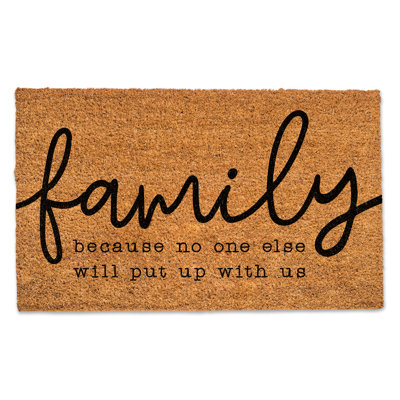 Put Up with Family Door Mat