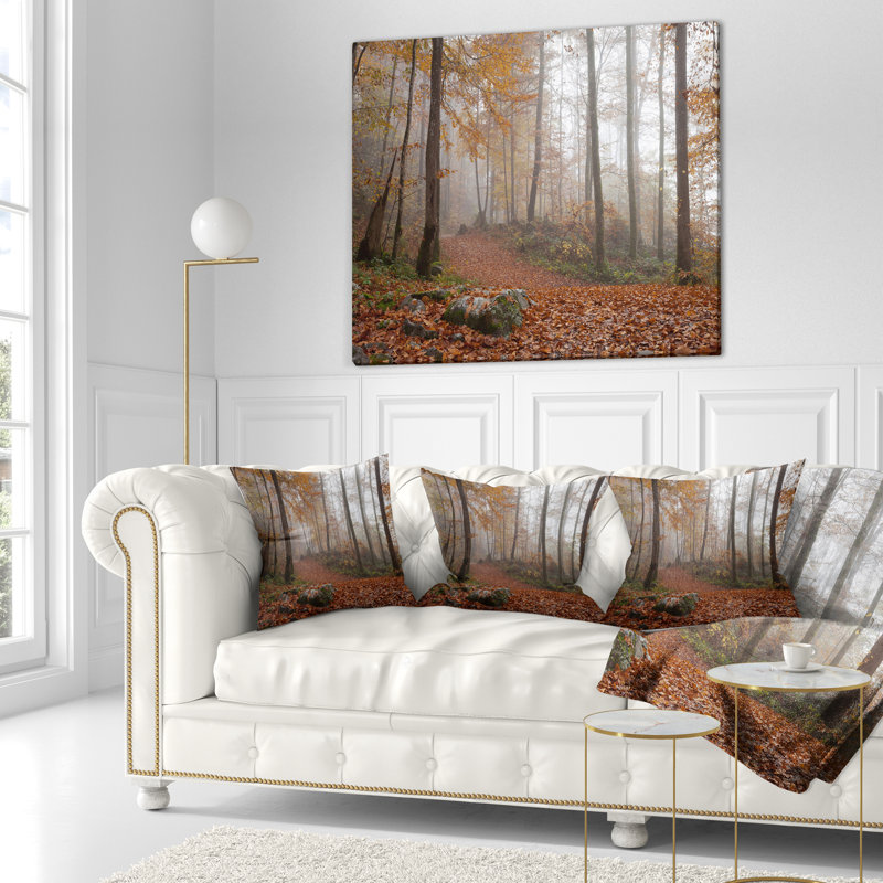 Coussin paysage paysage d'automne en Allemagne, 16 po x 1 po, Coussin décoratif