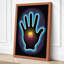 Glowing Hand in Light Modern 1 Piece Wrapped Canvas Wall Art-1765368978-1765368979
