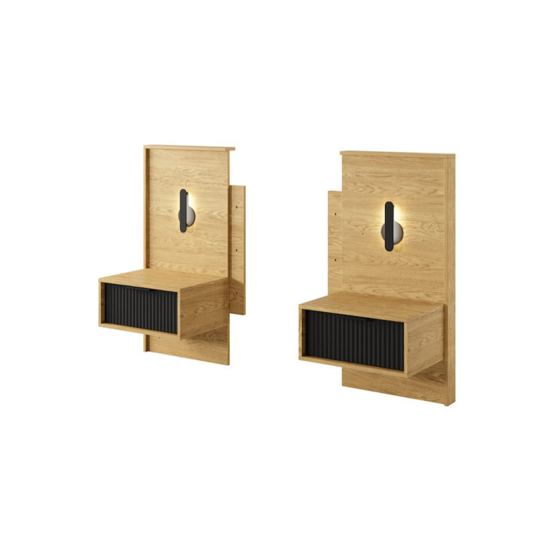 50cm W Manufactured Wood Bedside Table