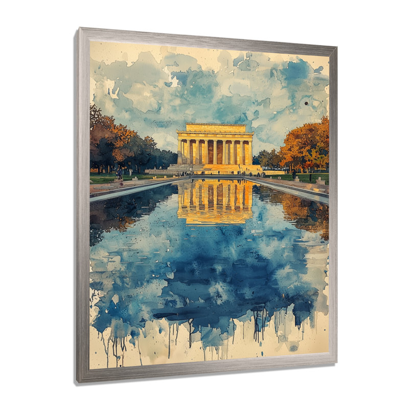 Navarette - architecture, art mural sur toile, Argent argent, H 44 po x l 34 po, Reproduction encadrée d'une seule photo