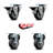 4 Piece Thermo Rubber Caster Set