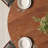 Round Mid-Century Farmhouse Solid Wood Dining Table-311328469