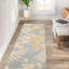 Tapis de couloir oriental gris en laine multicolore touffeté à la main gris-5715420