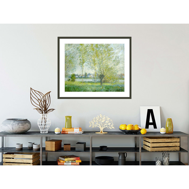 «Willows at Vetheuil» par Claude Monet, impression giclée encadrée, H 33,5 po x l 39,84 po