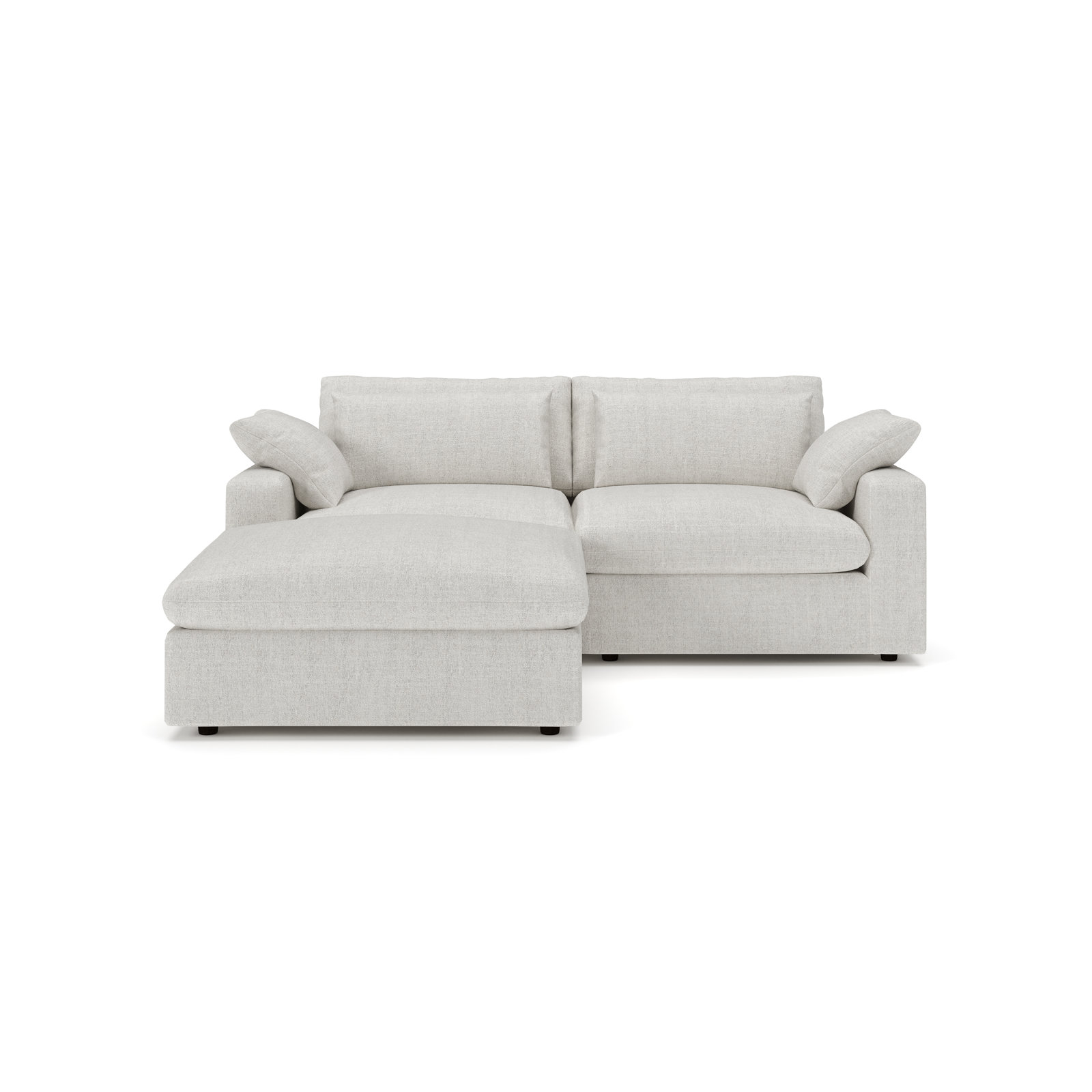 Remy Reversible Sectional, Monique Oyster Textured Chenille