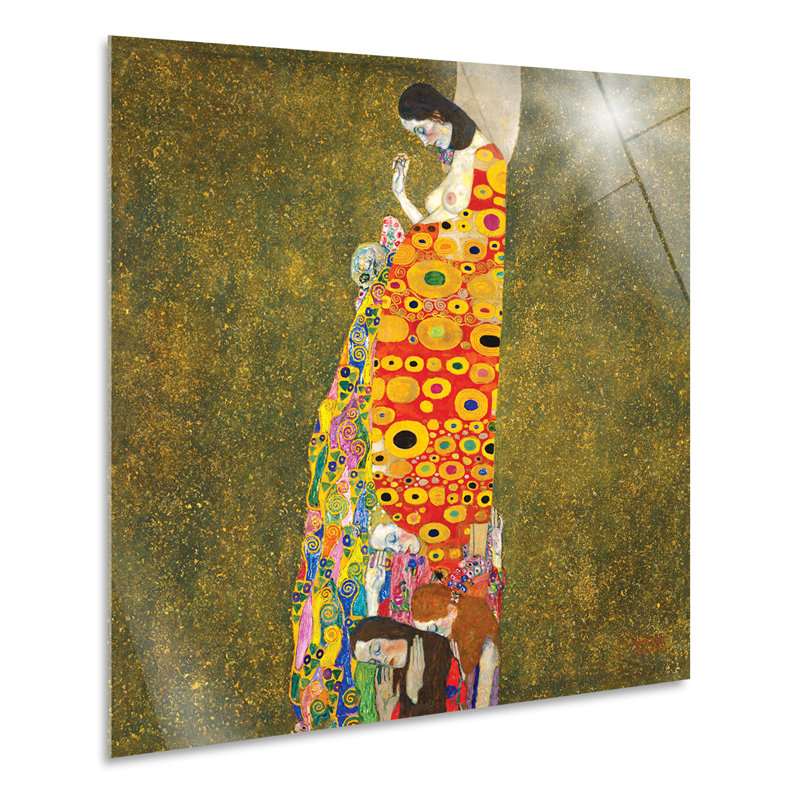 Hope 2 by Gustav Klimt - No Frame Painting on Plastic / Acrylic, 65cm H x 65cm W