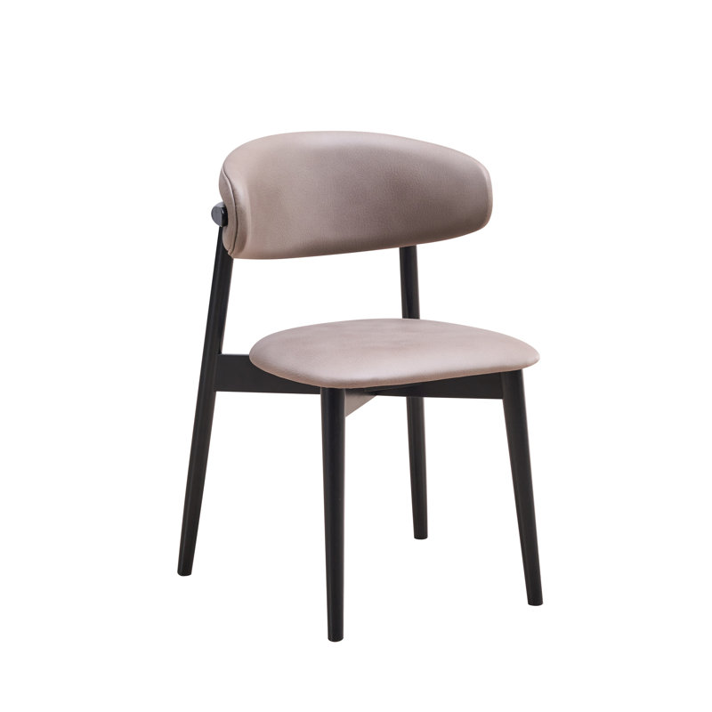 2 chaises d'appoint en microfibre grise gris - siège et dossier avec pieds à finition noire pour un look moderne.