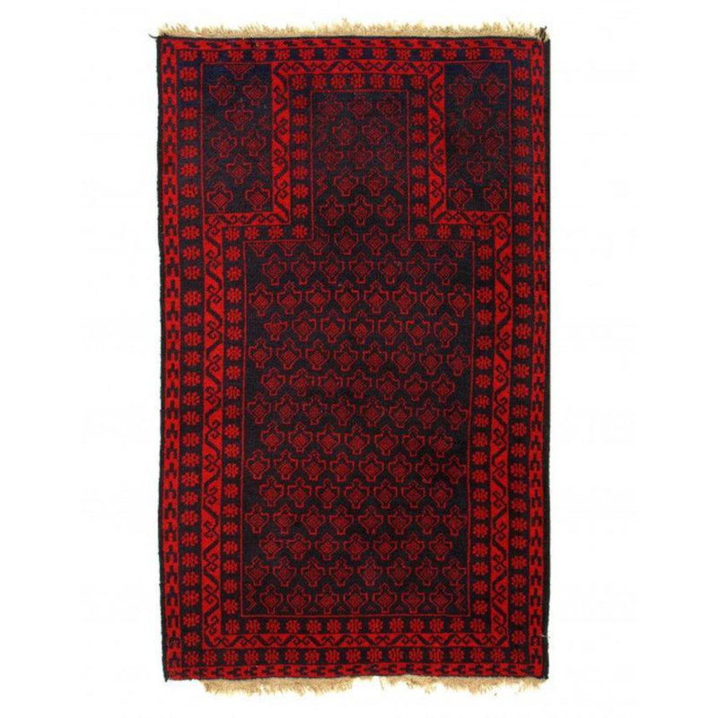 Melanney Oriental Area Rug in Red