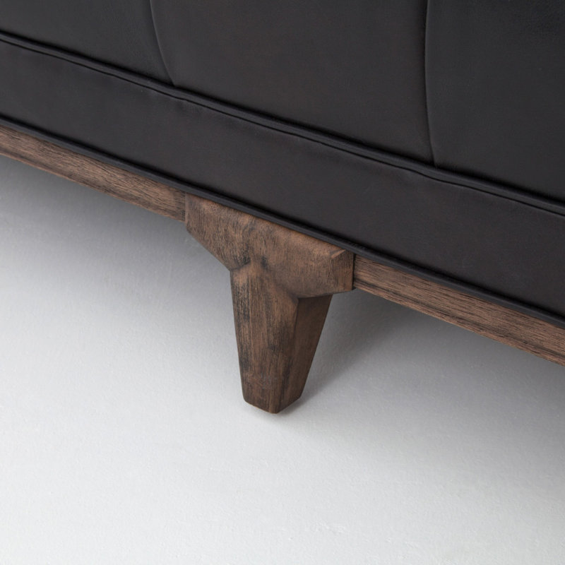 Dylan Sofa, Brown, Rider Black Genuine Leather