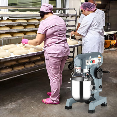 20 Qt Commercial Food Mixer, 1250W Stainless Steel Stand Mixer with 3 Speeds, Large Capacity Mixing Machine for Bakery, Pizzeria, Restaurant