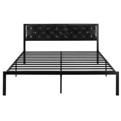 Baca Upholstered Bed with Metal Frame Platform