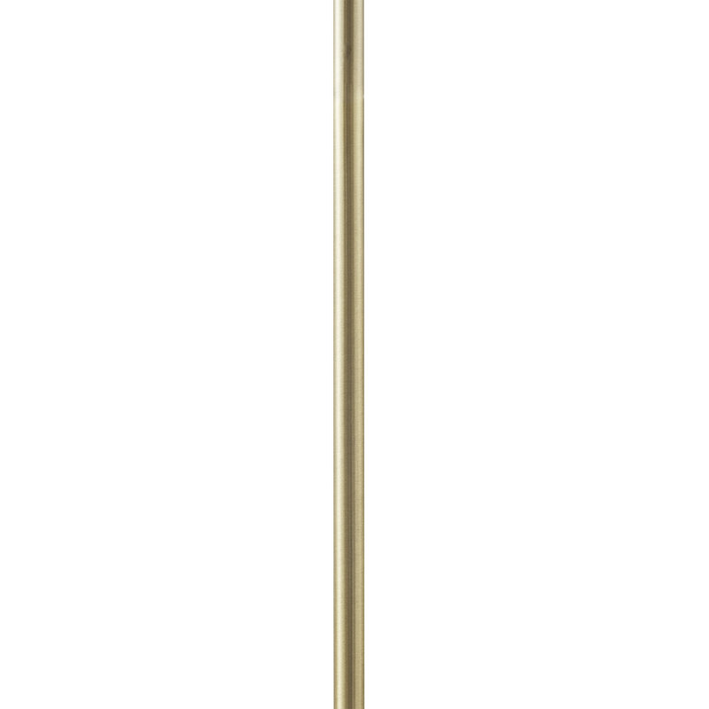 Ezra Mid-Century 5-Light Chandelier in Antique Brass with White Shades