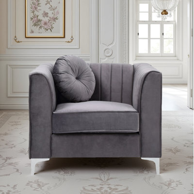 Tetouan  Velvet Microsuede Chair