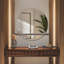 Miroir d'appoint moderne avec tablettes
