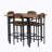 Farmhouse 5-piece Counter Height Drop Leaf Dining Table Set with Dining Chairs-792136013