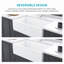 White Farmhouse Sink, 30" Kitchen Sink Apron-Front Ceramic Reversible Single Bowl Kitchen Farm Sinks