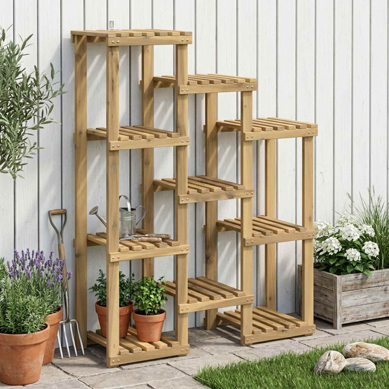 Solid Wood Tier Plant Stand, 114.5cm H x 85cm L x 30cm D, White
