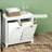 Home Floor Storage Organizer Cabinet Tilt Out Laundry Hamper Cabinet Sleek Storage Cabinet-981497487