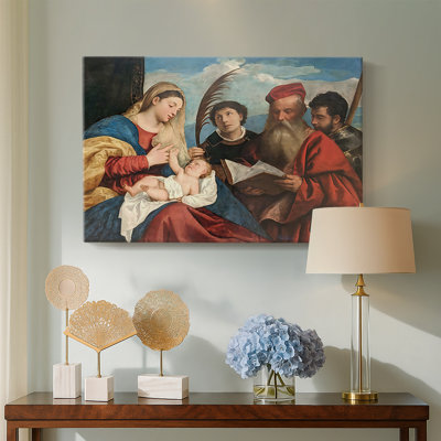 The Virgin and Child with Saints Stephen, Jerome and Maurice-Titian-Gallery Wrapped Canvas-c. 1520